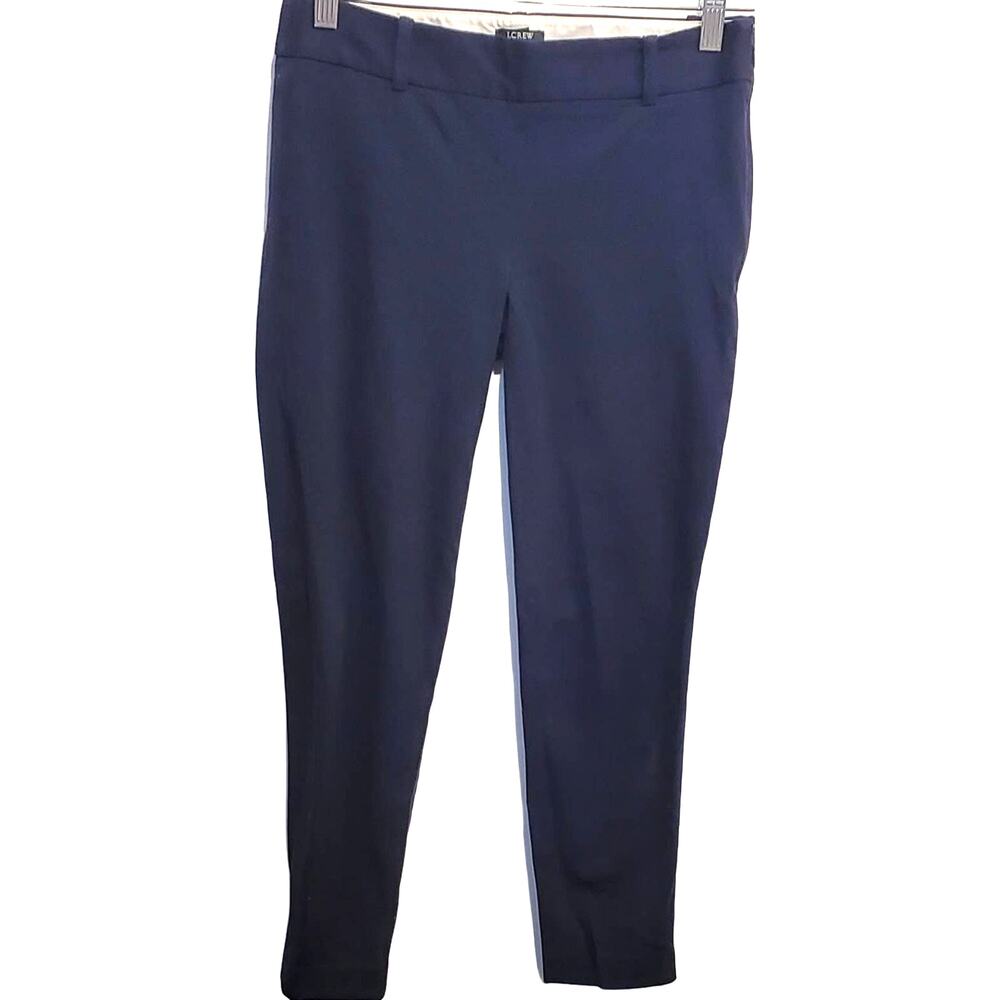 J.CREW Blue Tapered Legs City Fit Stretch Pull On Trouser Pants Size 0